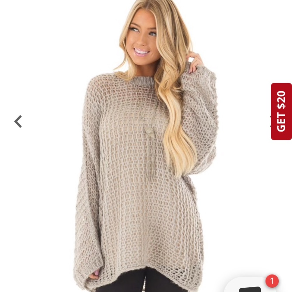 Gray knit sweater. Brand new!
